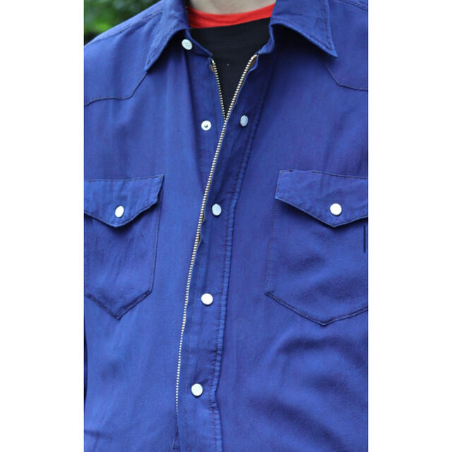 SUNSEA(サンシー)のMASU  ZIP-UP SILK WESTERN SHIRTS メンズのトップス(シャツ)の商品写真