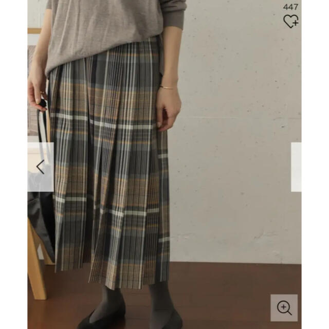 URBAN RESEARCH DOORS(アーバンリサーチドアーズ)の【専用】新品タグ付きチェックプリーツロングスカート DOORS  NAVY レディースのスカート(ロングスカート)の商品写真