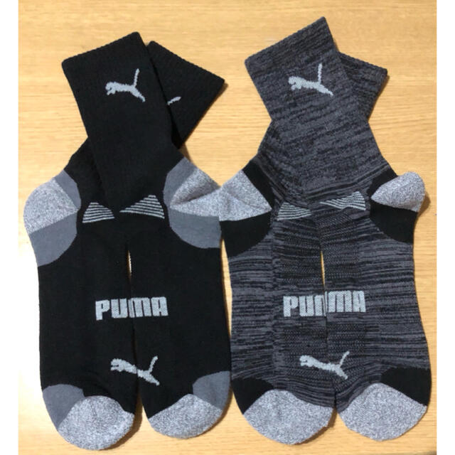 PUMA(プーマ)のPUMA メンズ用靴下 【3足セット】25〜27cm （黒＆白）　※在庫限り！ メンズのレッグウェア(ソックス)の商品写真