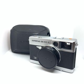 オリンパス(OLYMPUS)のOLYMPUS-35 EC2 レザーケースレンズキャップ付(フィルムカメラ)