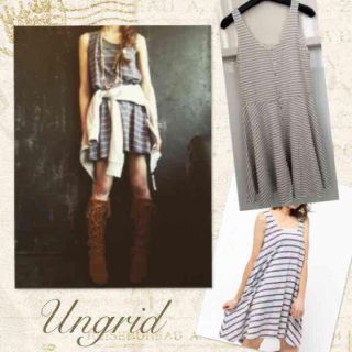 アングリッド(Ungrid)の美品♡ungridボーダータンクワンピ(ミニワンピース)