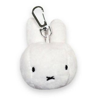 ミッフィー(miffy)の【キーリング】顔だけナインチェぬいぐるみ★シンプルフェイスミッフィーmiffy(ぬいぐるみ)