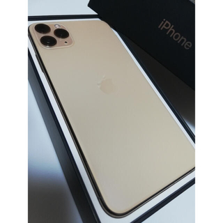 アイフォーン(iPhone)の【ほぼ新品】iPhone11ProMax 256GB SIMフリー ゴールド(スマートフォン本体)