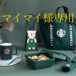 スターバックスコーヒー(Starbucks Coffee)の台湾 スターバックス 福袋 + ベアリスタカップホルダー赤　2点(トートバッグ)