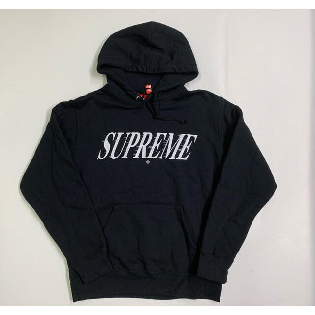 Supreme シュプリーム　パーカ黒　ムーブロゴ