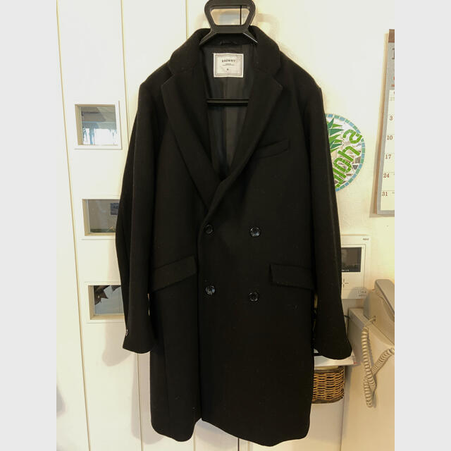 BROWNY(ブラウニー)のチェスターコート ブラック メンズのジャケット/アウター(チェスターコート)の商品写真