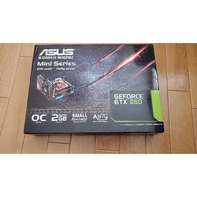 ASUS(エイスース)のGTX960 ASUS GTX960-MOC-2GD5 極美品 スマホ/家電/カメラのPC/タブレット(PCパーツ)の商品写真