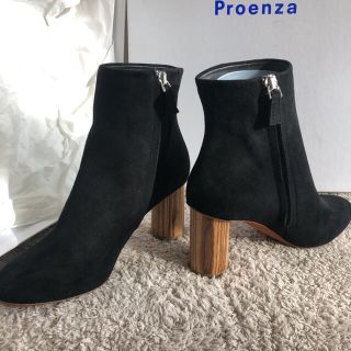 プロエンザスクーラー(Proenza Schouler)の新品　未使用　プロエンザスクーラー　ブーツ　ウッドヒール　チャンキー　　黒(ブーツ)