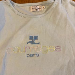 クレージュ(Courreges)のヴィンテージ　クレージュ　カラフルな刺繍ロゴ　レア　インスタ人気(Tシャツ(半袖/袖なし))