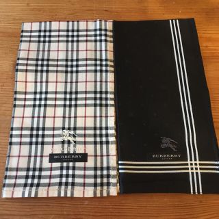 バーバリー(BURBERRY)のバーバリーハンカチノバチェック&黒ホースマーク(ハンカチ/ポケットチーフ)