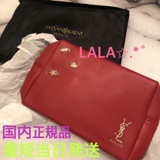 イヴサンローランボーテ(Yves Saint Laurent Beaute)の国内正規品✩.*˚イヴサンローラン 限定ポーチ 赤(ポーチ)