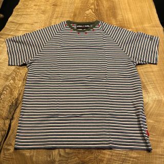 ステューシー(STUSSY)のstakes are high red five ボーダー Tシャツ(Tシャツ/カットソー(半袖/袖なし))