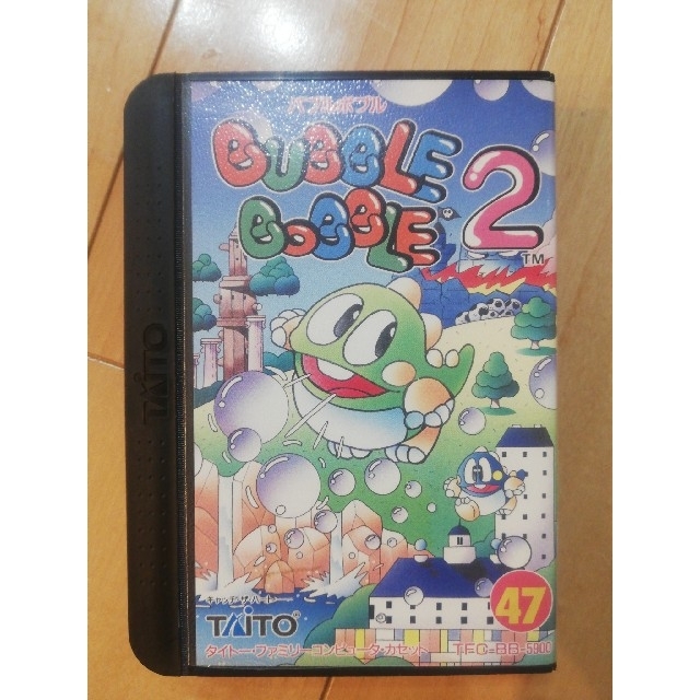 TAITO(タイトー)のファミコン カセット バブルボブル2 エンタメ/ホビーのゲームソフト/ゲーム機本体(家庭用ゲームソフト)の商品写真