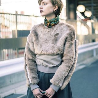 アメリヴィンテージ(Ameri VINTAGE)のAmeri VINTAGE◆COLOR ECO FUR SWEAT TOP(トレーナー/スウェット)