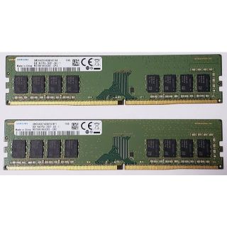 サムスン(SAMSUNG)のサムスン メモリ 8GB×2 PC4-2400T DDR4(PCパーツ)