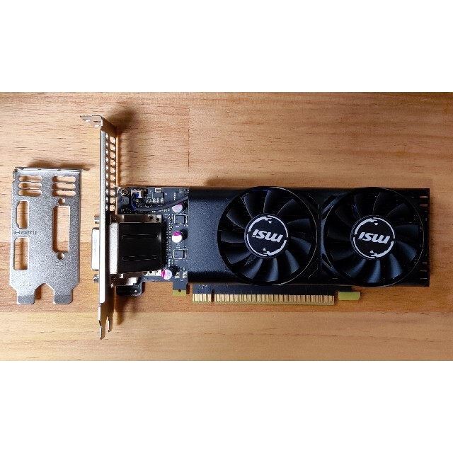 美品 MSI GeForce GTX 1050 Ti 4GT LP ブラケット付 - PCパーツ