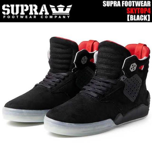 SUPRA(スープラ)のSUPRA SKYTOP IV BLACK 新品 メンズの靴/シューズ(スニーカー)の商品写真