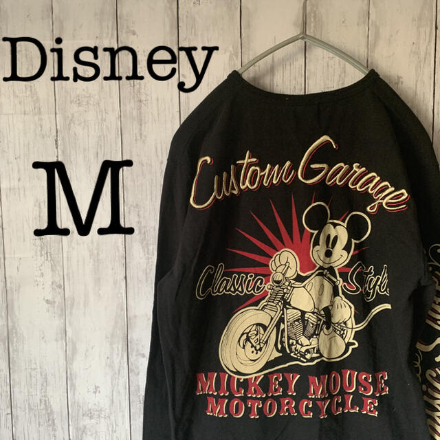 Disney(ディズニー)の【ディズニー】古着 90s カットソー バックプリント 刺繍ロゴ ヴィンテージ品 メンズのトップス(Tシャツ/カットソー(半袖/袖なし))の商品写真