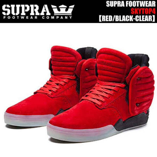 SUPRA(スープラ)のSUPRA SKYTOP IV RED 中古 メンズの靴/シューズ(スニーカー)の商品写真