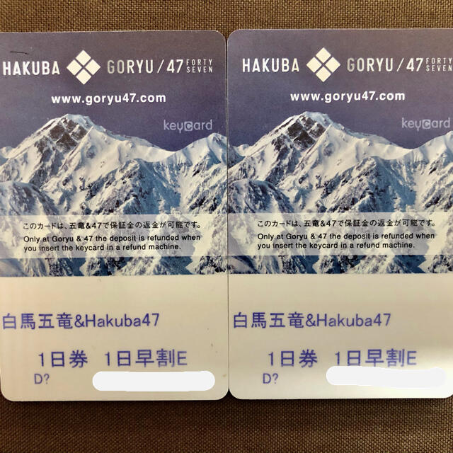 エイブル白馬五竜＆Hakuba47【ICチケット】実質4000円共通1日リフト券