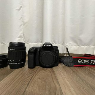 キヤノン(Canon)の本体外装・新品！！　eos 70d レンズセット　efs24 18-55(デジタル一眼)