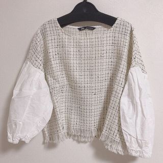 ザラ(ZARA)のZARA ツイード　ブラウス(シャツ/ブラウス(長袖/七分))