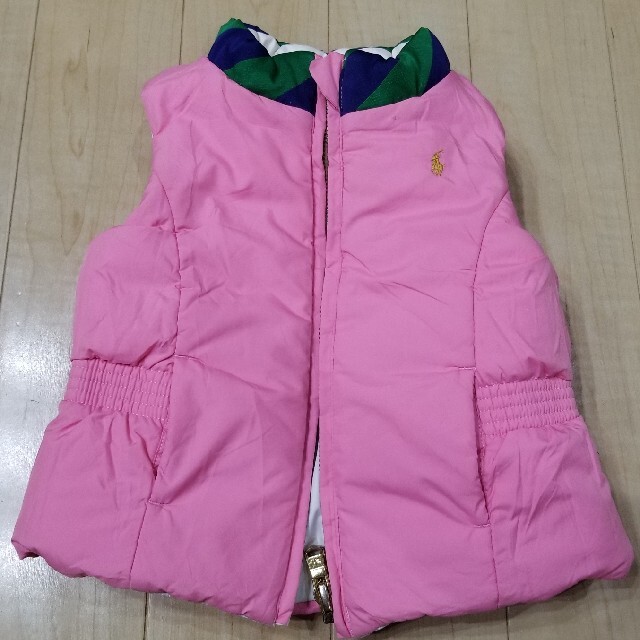 Ralph Lauren(ラルフローレン)のラルフローレン　リバーシブルダウンベスト　24M  キッズ/ベビー/マタニティのキッズ服女の子用(90cm~)(ジャケット/上着)の商品写真