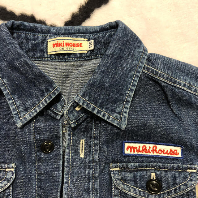 mikihouse(ミキハウス)のミキハウス デニムシャツ 110 キッズ/ベビー/マタニティのキッズ服男の子用(90cm~)(ブラウス)の商品写真