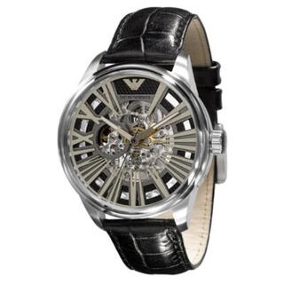 エンポリオアルマーニ(Emporio Armani)のエンポリオアルマーニ　腕時計　AR4629スケルトンダイアル　メカニコ　自動巻き(レザーベルト)