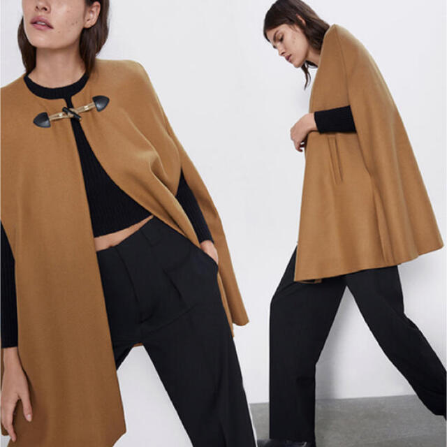 ZARA(ザラ)のzara ケープコート　Sサイズ レディースのジャケット/アウター(ポンチョ)の商品写真