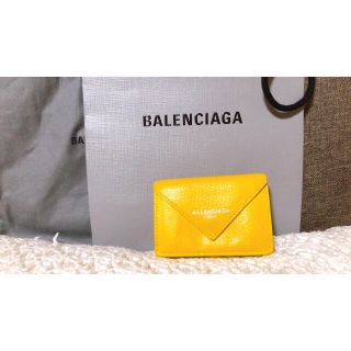 バレンシアガ(Balenciaga)のバレンシアガ 三つ折り ペーパーミニウォレット イエロー(財布)