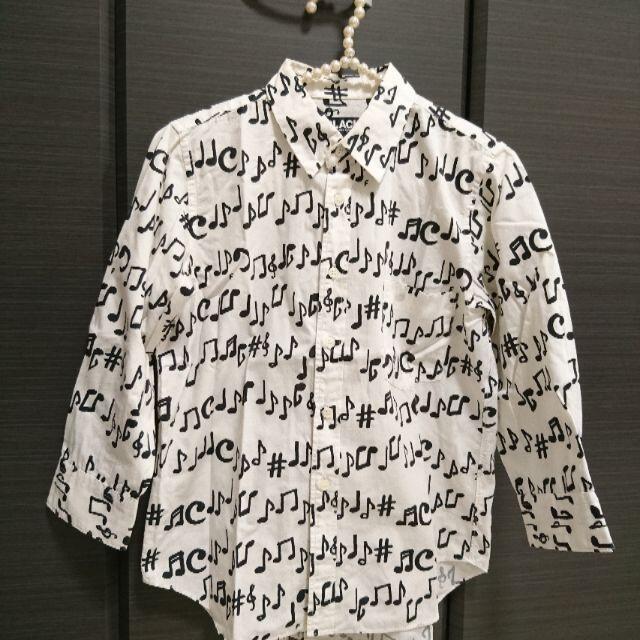 BLACK COMME des GARCONS(ブラックコムデギャルソン)の☆専用☆【値下げ！】コム・デ・ギャルソン 音符柄シャツ レディースのトップス(シャツ/ブラウス(長袖/七分))の商品写真