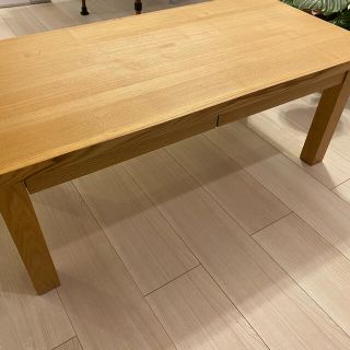 ムジルシリョウヒン(MUJI (無印良品))の（Vちゃんさん様専用）無印良品 無垢材ローテーブル・タモ材(ローテーブル)