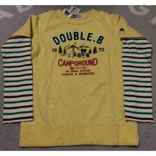 ダブルビー(DOUBLE.B)の★ダブルＢ★重ね着風トレーナー★130★新品★ミキハウス★キャンプ Ｂくん 長袖(その他)