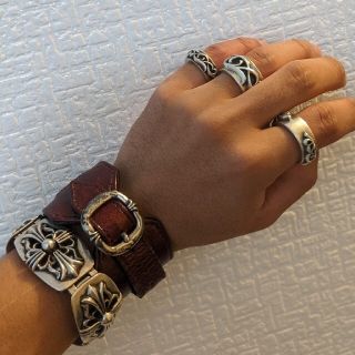 クロムハーツ(Chrome Hearts)のレア色/クロムハーツ/RR TINY BUCKLE/ロックンロール/バングル(ブレスレット)