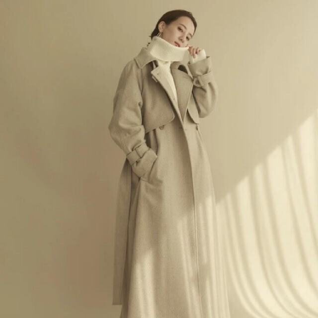 louren oversize wool trench coat