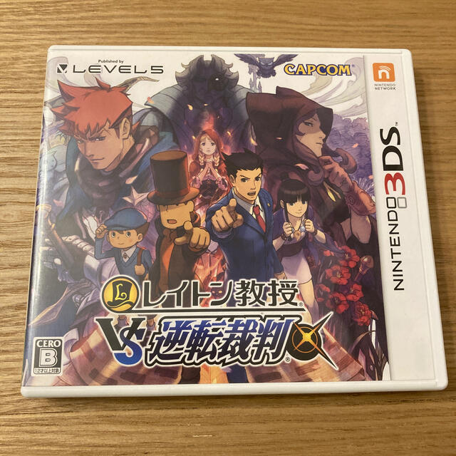 CAPCOM(カプコン)のレイトン教授VS逆転裁判 3DS エンタメ/ホビーのゲームソフト/ゲーム機本体(携帯用ゲームソフト)の商品写真