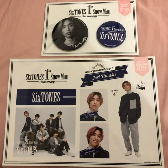 SixTONES  1stAnniversary 缶バッジ ステッカー ファイル