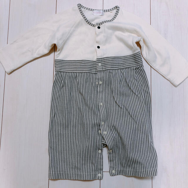 袴 ロンパース 男の子 お食い初め 初節句 キッズ/ベビー/マタニティのベビー服(~85cm)(ロンパース)の商品写真