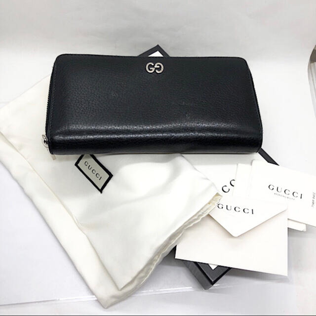 Gucci(グッチ)のグッチ GG 長財布 レザー 本革 ブラック 黒 473928 GUCCI メンズのファッション小物(長財布)の商品写真