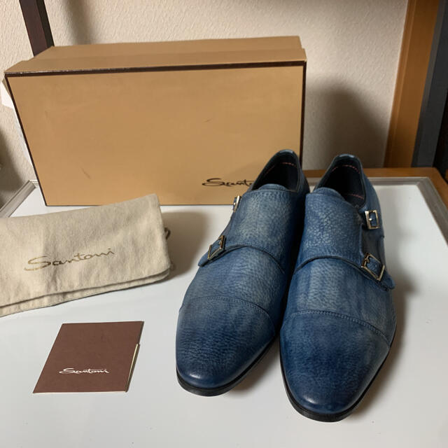 新品 Santoni サントーニ　ドレスシューズ   ダブルモンク　パティーヌ