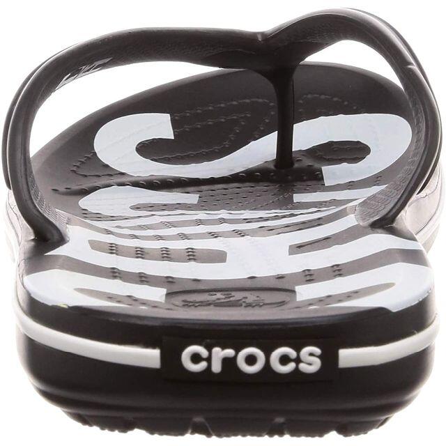 crocs(クロックス)の22cm crocs Crocband Printed Flip 黒 白 レディースの靴/シューズ(ビーチサンダル)の商品写真