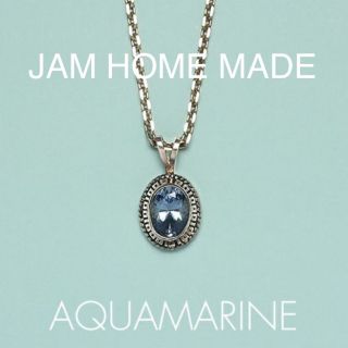 ジャムホームメイドアンドレディメイド(JAM HOME MADE & ready made)のJAM HOME MADEアクアマリンハイブリッドカレッジリングネックレス3月(ネックレス)