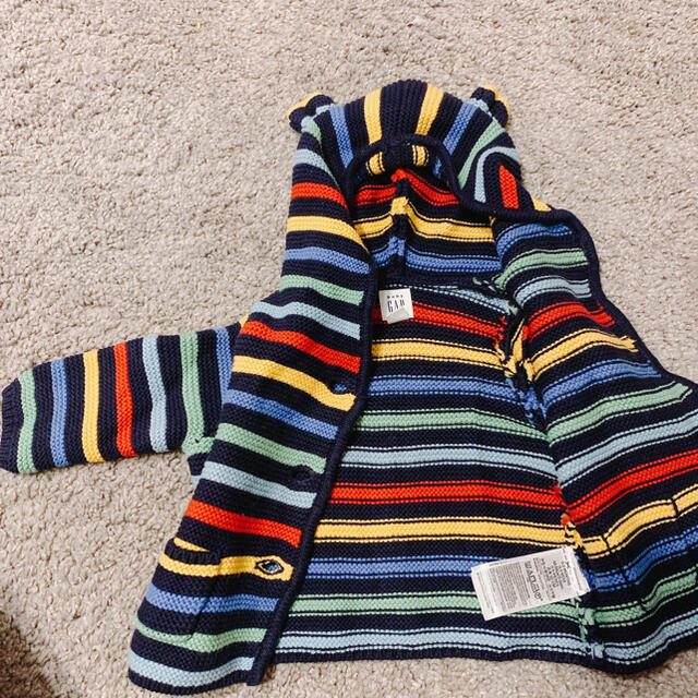 babyGAP(ベビーギャップ)のbaby GAP/くま耳カーディガン キッズ/ベビー/マタニティのベビー服(~85cm)(カーディガン/ボレロ)の商品写真