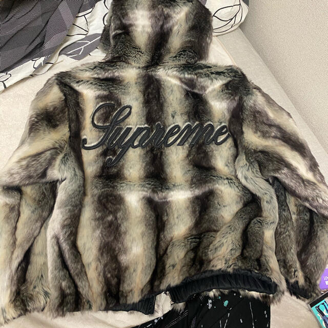 Supreme Faux Fur Jacket 木村拓哉着用 Black M