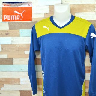 プーマ(PUMA)の【PUMA】 美品 プーマ EVO SPEED ブルーイエロー 長袖Tシャツ S(Tシャツ/カットソー(七分/長袖))