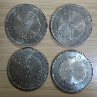記念硬貨 御在位60年 昭和61年 500円 4枚 (貨幣)