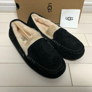 アグ(UGG)の【新品未使用】24.0 UGG アンスレー　レディース　モカシン　ブラック(スリッポン/モカシン)