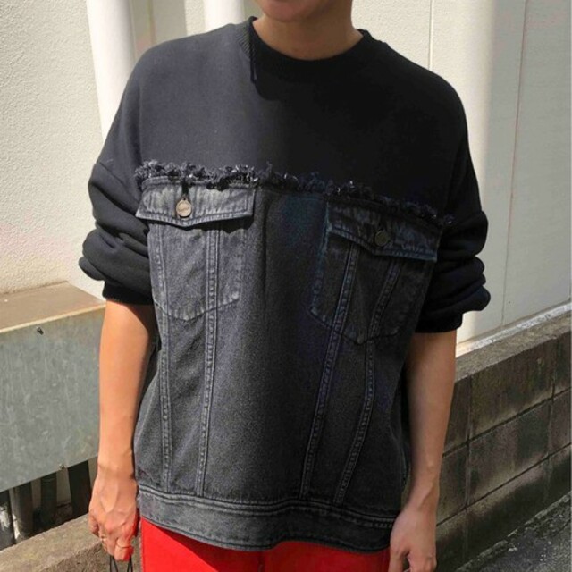 Ameri VINTAGE - アメリヴィンテージ DENIM SWEAT OVER TOPの通販 by