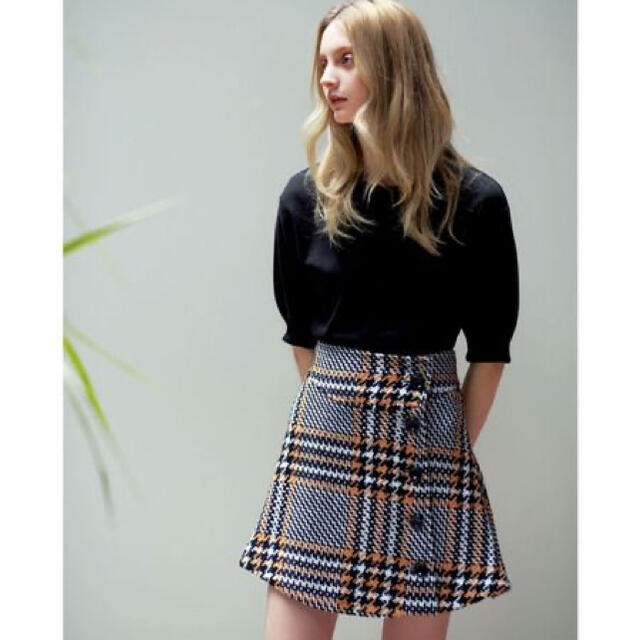 SNIDEL(スナイデル)のsnidel チェック ウールフレアスカート スナイデル  レディースのスカート(ミニスカート)の商品写真